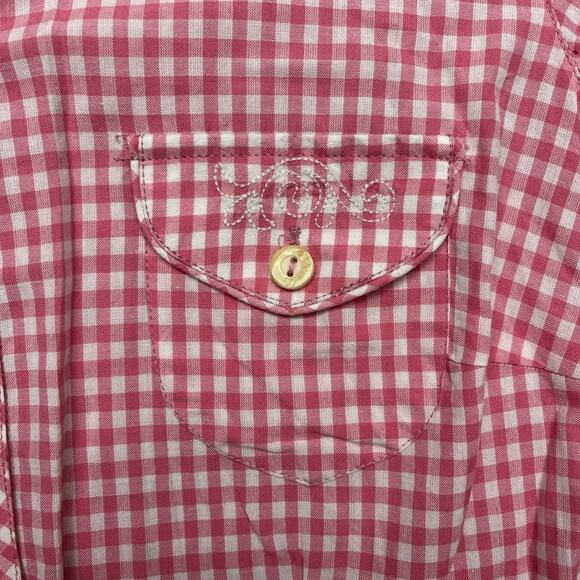 Vintage Spieth & Wensky Women's Blouse Size S Coastal Cowgirl Gingham Embroidery - Picture 3 of 10
